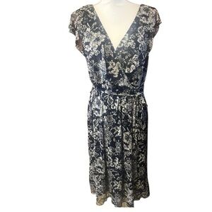 Stella & Julie Faux Wrap‎ Floral Ruffle Dress NWT